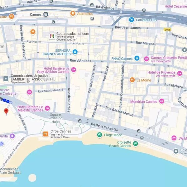 Appartement Cannes : grand 2 pièces, 4 personnes, balconnet, proche Palais