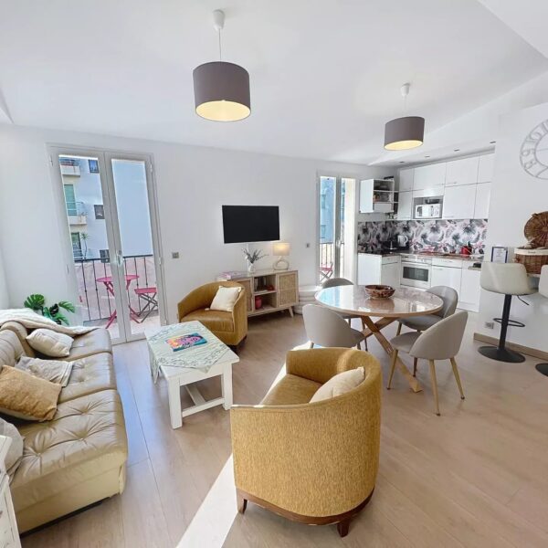 Appartement Cannes Anglais : 3 / 4 pièces, 7 personnes, balcon sud, mezzanine