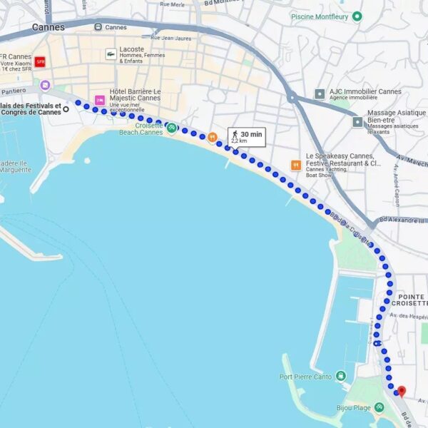 Cannes : Luxueux appartement 4 chambres avec jardin sur la Croisette