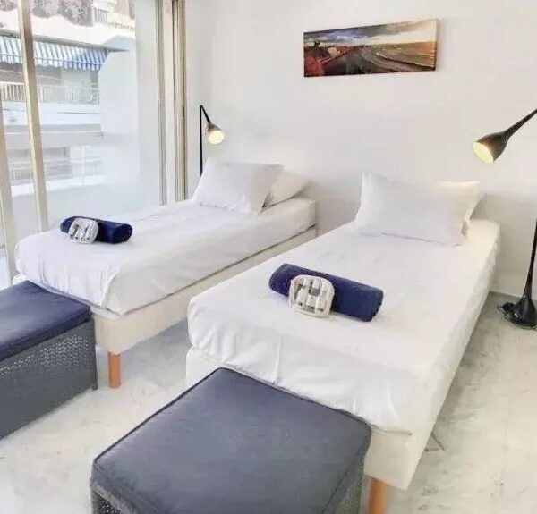 Cannes : secteur Palm Beach – 1 chambre – Vue mer