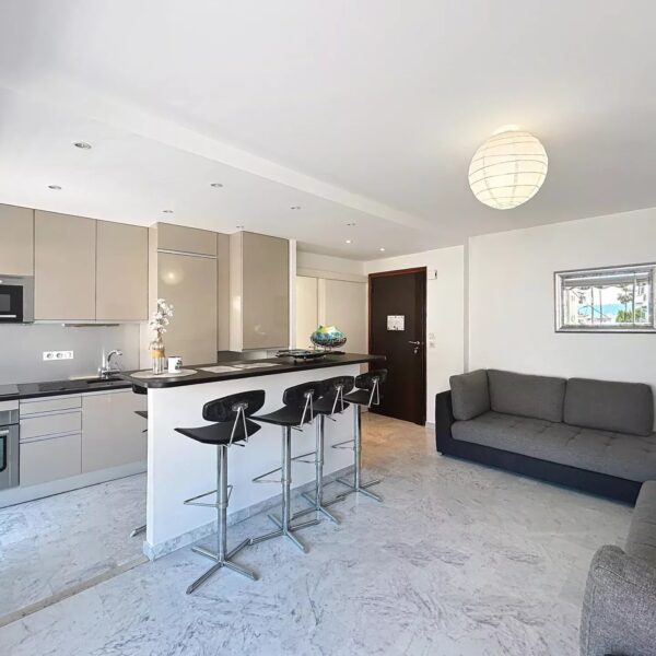 Cannes : secteur Palm Beach – 1 chambre – Vue mer
