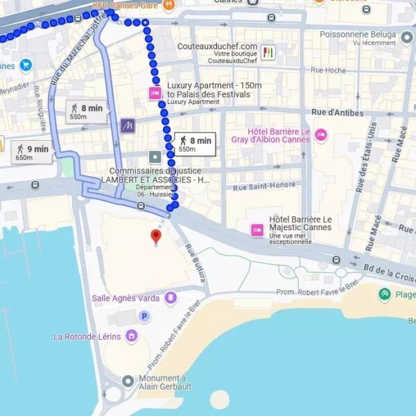 Appartement Cannes : superbe 4 pièces, vue mer panoramique