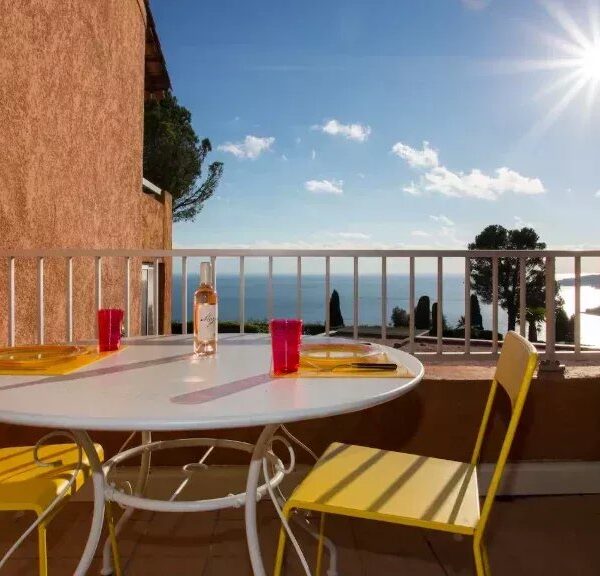 Théoule: Splendid sea view apartment, swimming pool residence