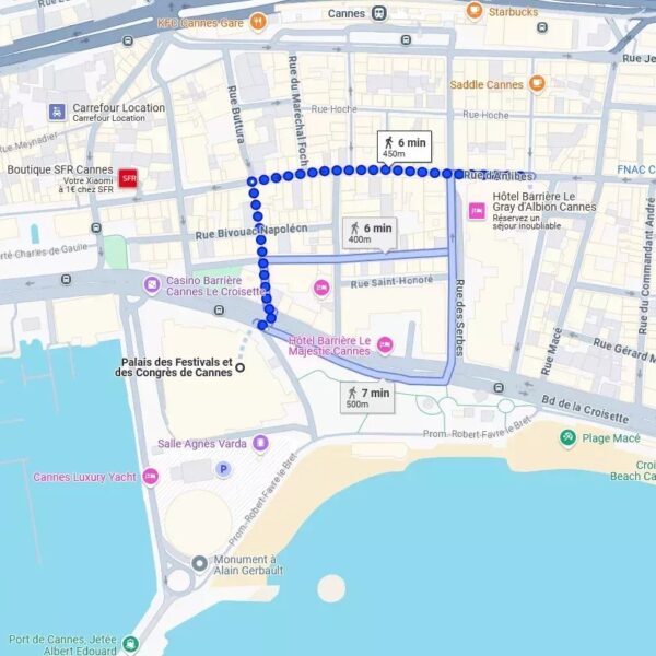 Cannes : studio de prestige avec terrasse au calme et en centre ville