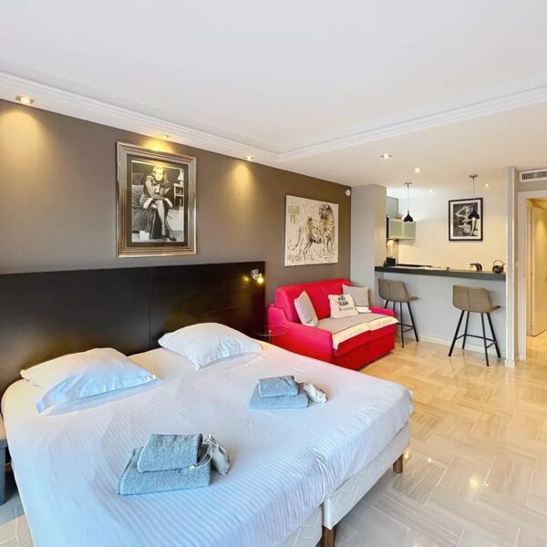 Cannes : studio de prestige avec terrasse au calme et en centre ville