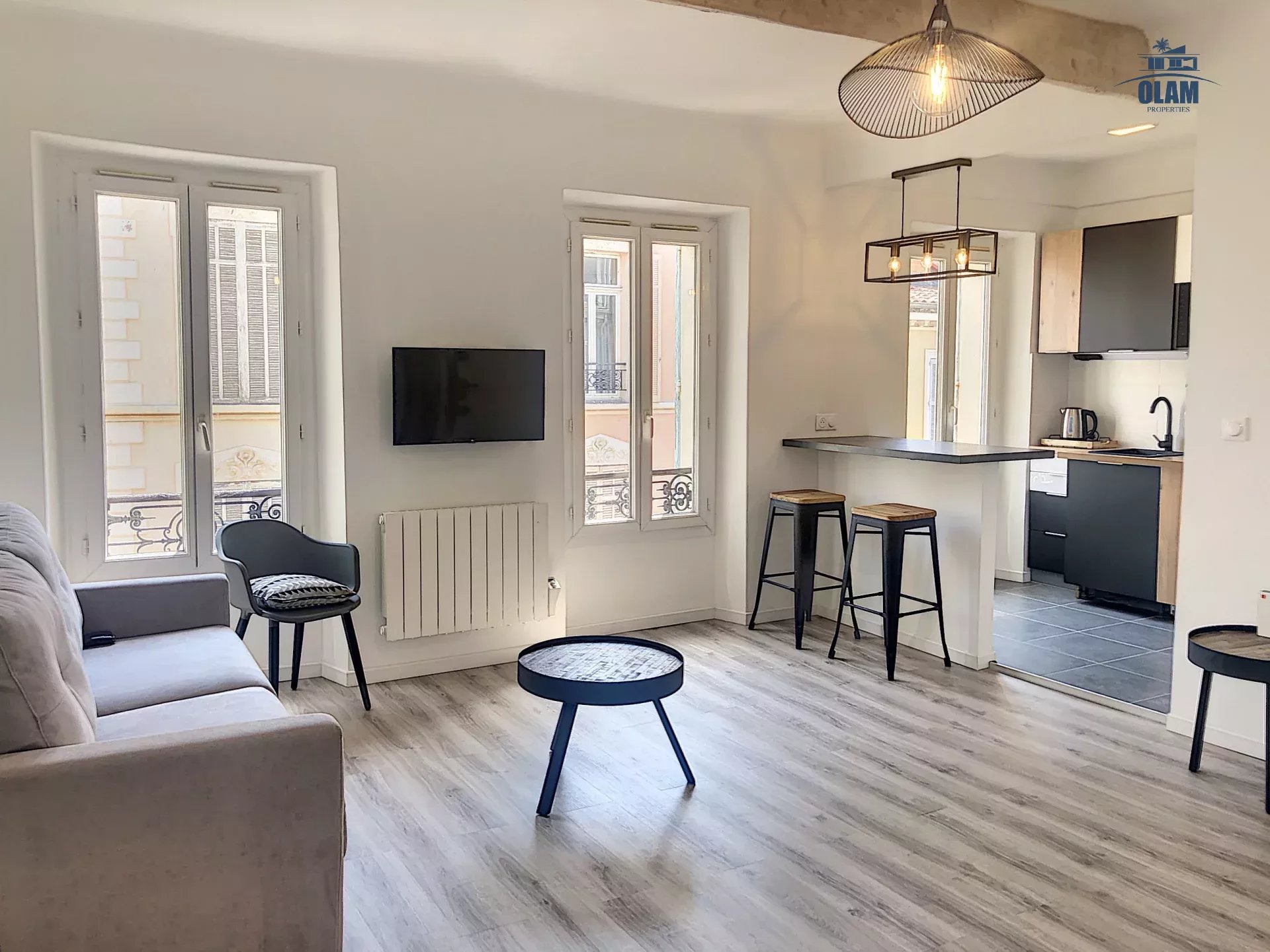 Studio Cannes Banane : charmant, avec alcôve, immeuble avec ascenseur