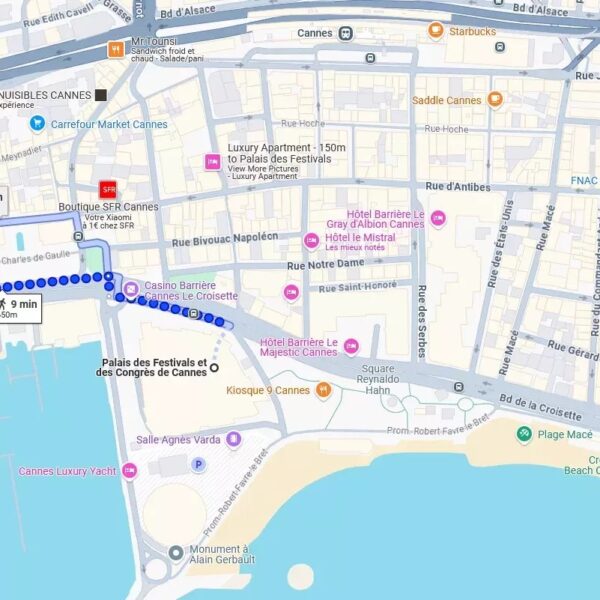 Cannes: bel appartement de 3 chambres à 5 mn du Palais