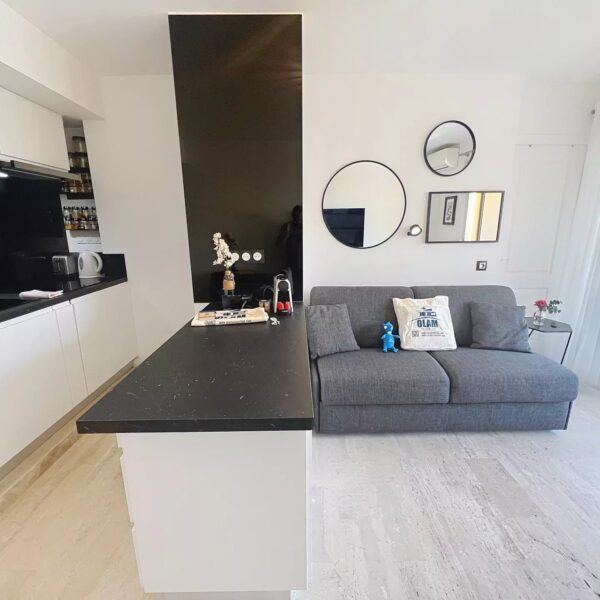 Studio Cannes Croisette : vaste studio avec balcon, étage élevé