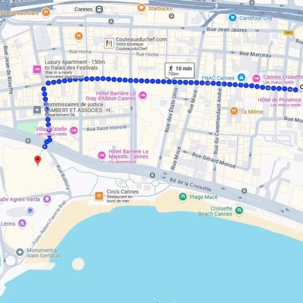 Appartement Cannes Rue d’Antibes : 3 pièces rénové par architecte