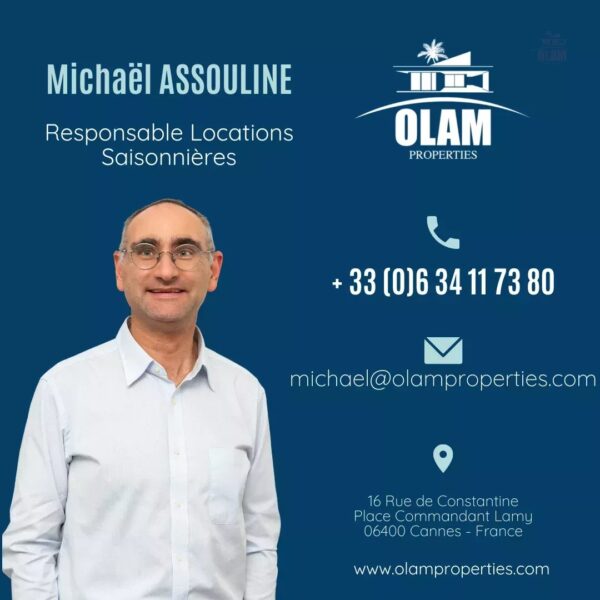 Apartment Cannes Centre: luxurious 3-bedrooms, luxury residence, ideal location