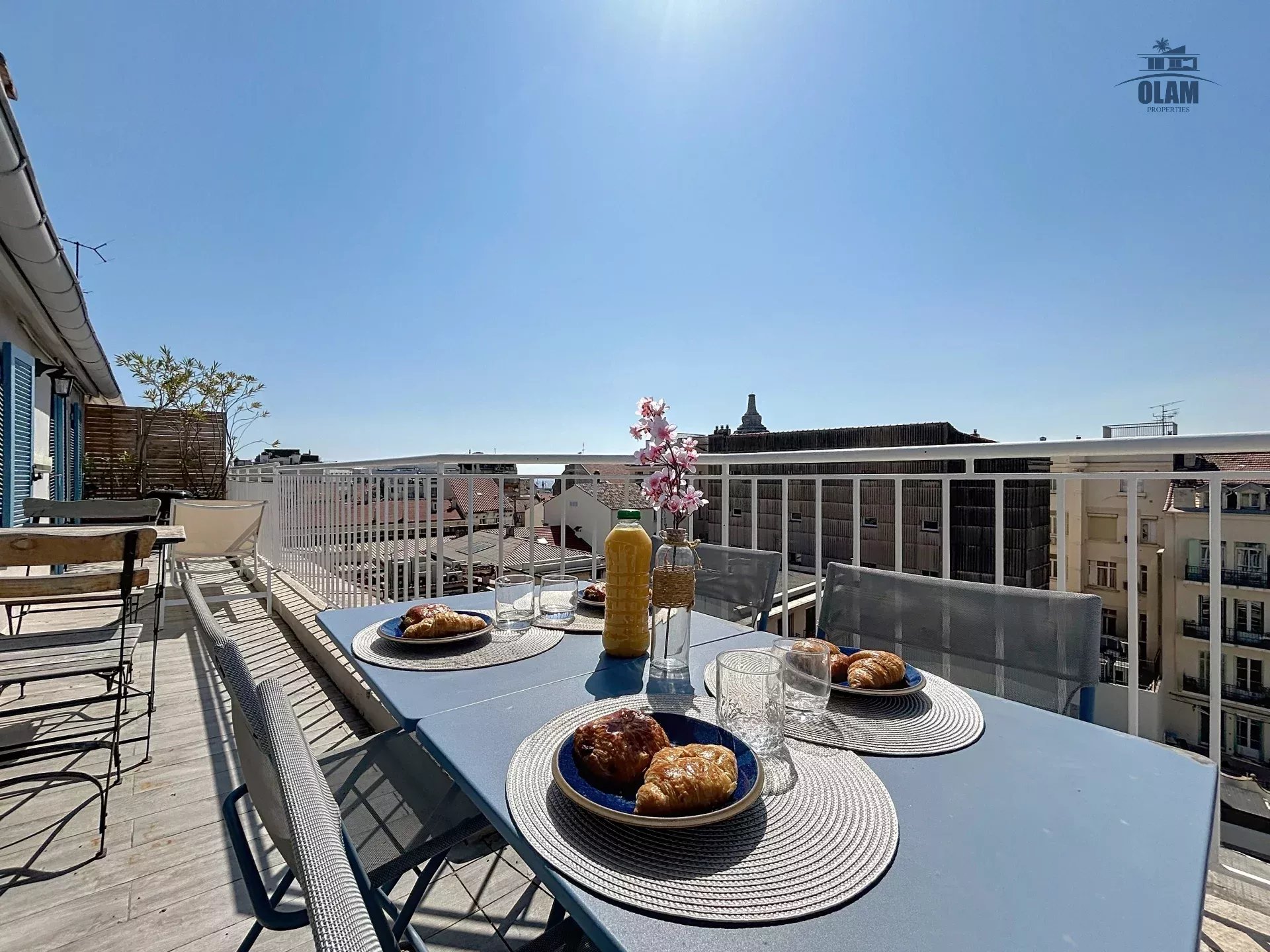 Cannes : Appartement 1mn du Palais : 3 chambres avec terrasse