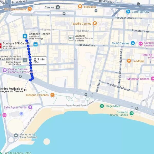 Cannes : Appartement 1mn du Palais : 2 chambres avec terrasse