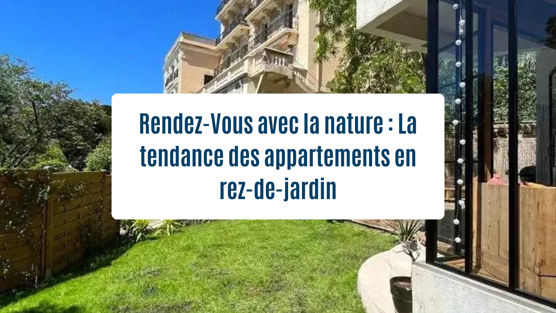Actualités Olam Properties Cannes - Rendez-Vous avec la nature