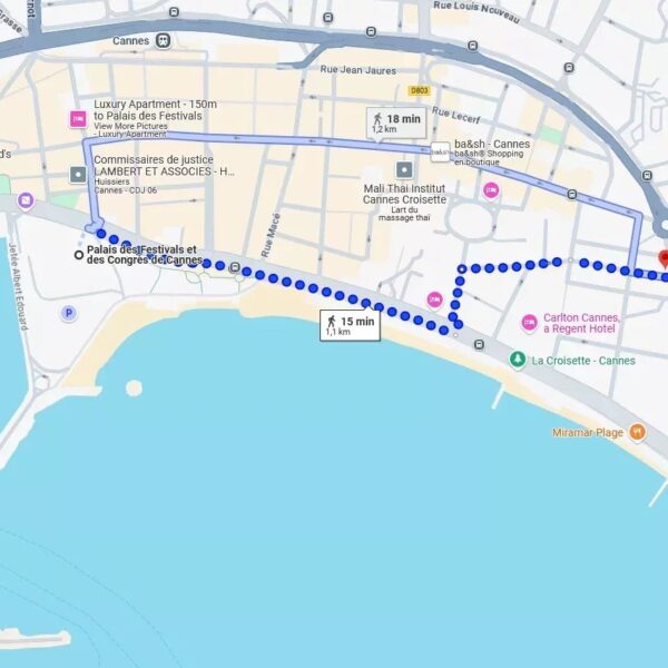 Cannes: 50 shades of blue : Modern 1BR in heart of town